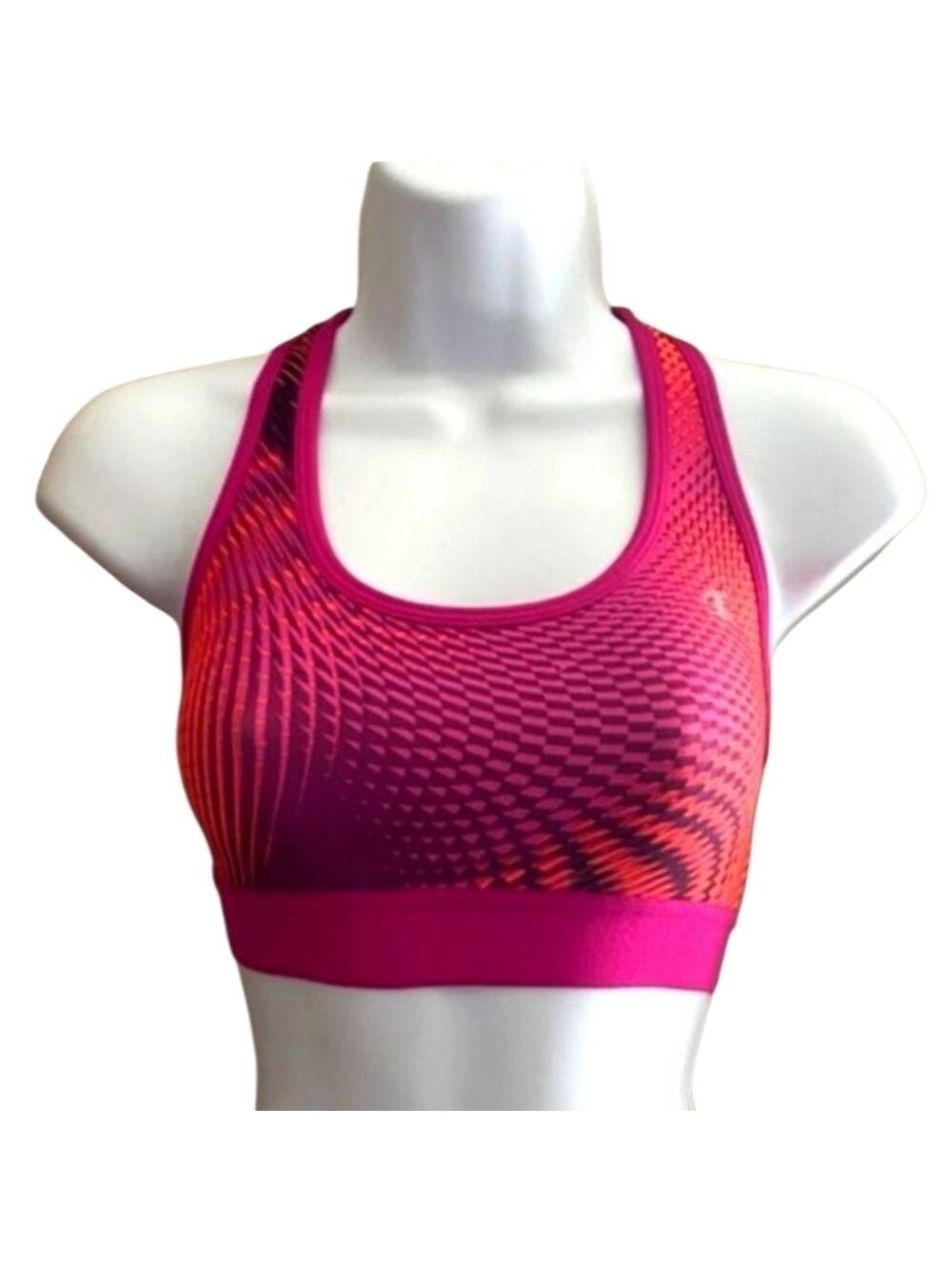 CHAMPION Racer Back Pink Orange Sports Bra Size Small
